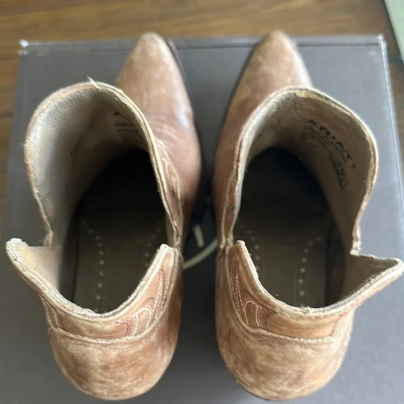 Ariat Tan Western Ankle Booties - Picture 7 of 7